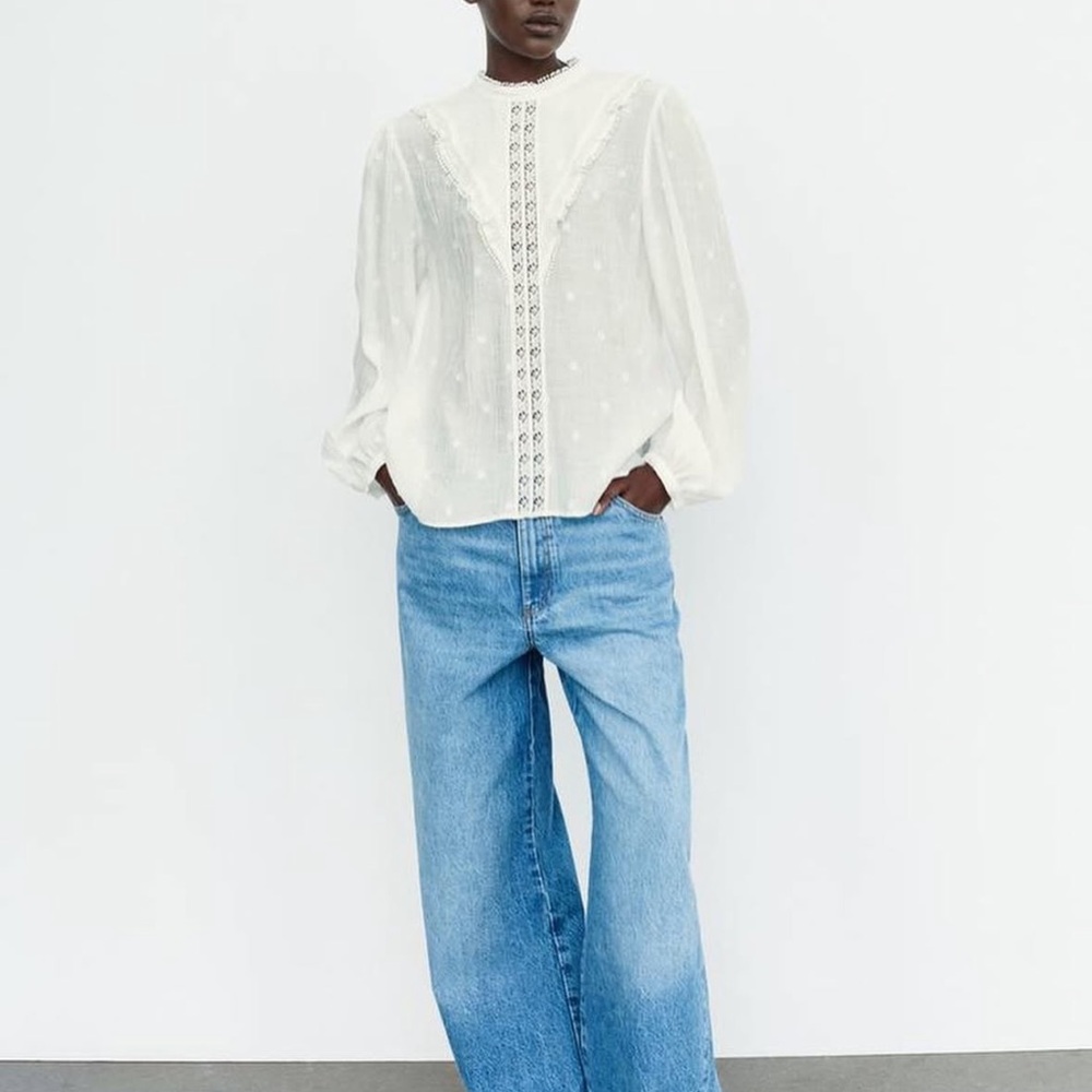 Zara White Blouse